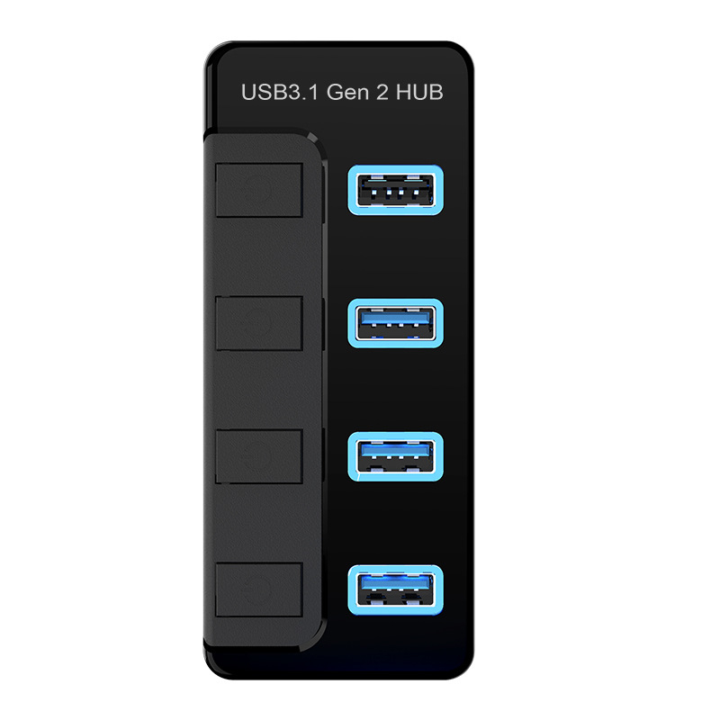 Miyitong G4 USB 3.2 Gen2 hub 1-4 portova, 10 Gbps, vanjsko napajanje
