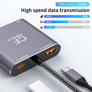Xinqiyi CFexpress Type A čítačka kariet USB 3.2 Gen2 10 Gbps XQY-210