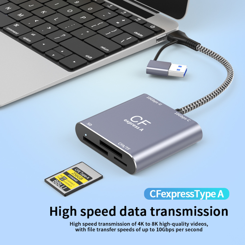Xinqiyi CFexpress Type A čítačka kariet USB 3.2 Gen2 10 Gbps XQY-210