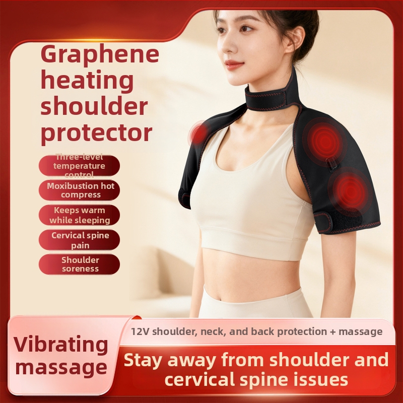 Ηλεκτρικά θερμαινόμενα επιθέματα ώμων με ζεστή συμπίεση – 12V, 24W, 60–70°C, 700 g, 3η και 5η ρύθμιση