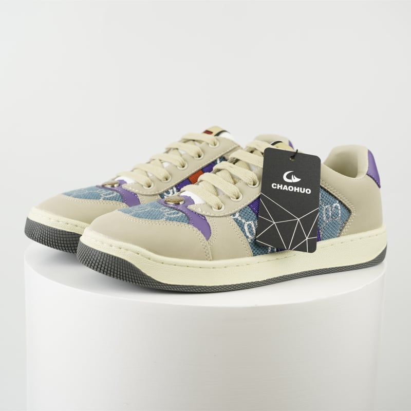 Спортни ежедневни обувки – платнен горен, гумена подметка, дишаща текстилна стелка, връзки, кръгла носка