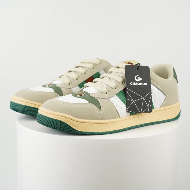 Спортни ежедневни обувки – платнен горен, гумена подметка, дишаща текстилна стелка, връзки, кръгла носка