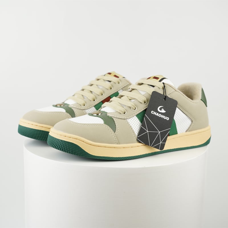 Спортни ежедневни обувки – платнен горен, гумена подметка, дишаща текстилна стелка, връзки, кръгла носка