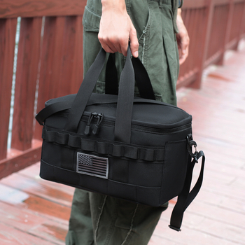 Чанта за къмпинг оборудване с голям капацитет, камуфлажен модел, изработена от нейлон-ABS, унисекс, за спорт на открито, есенно издание 2023