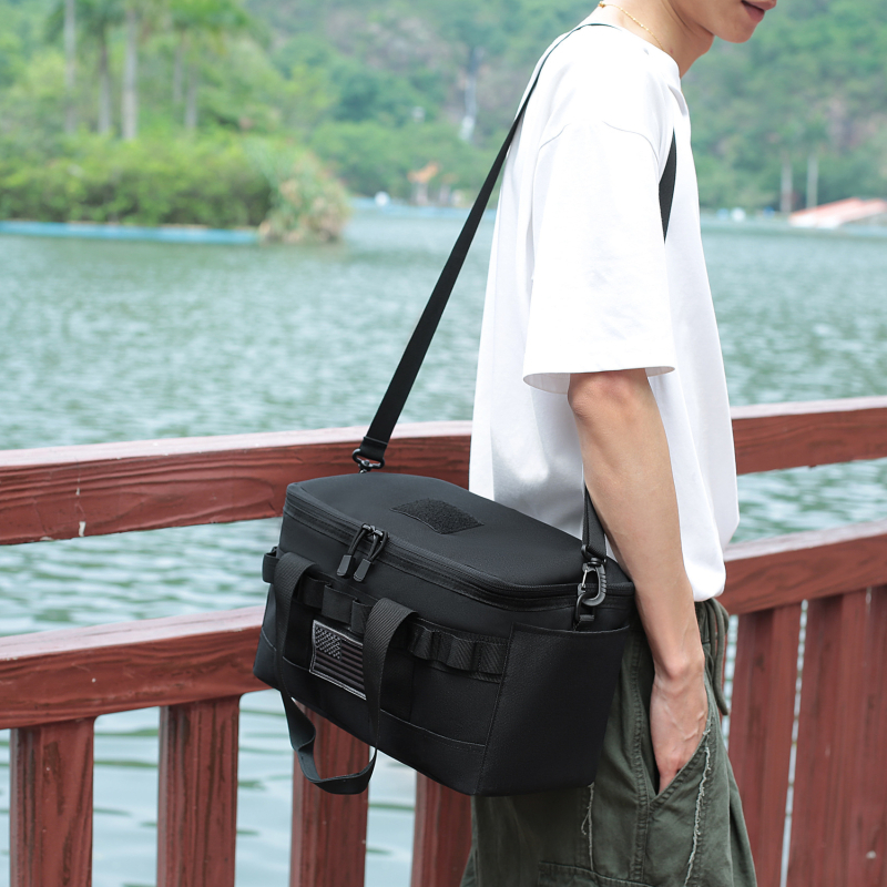 Чанта за къмпинг оборудване с голям капацитет, камуфлажен модел, изработена от нейлон-ABS, унисекс, за спорт на открито, есенно издание 2023