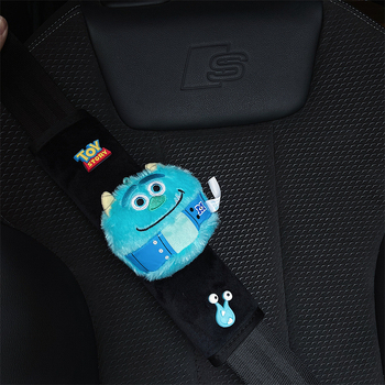 Pad pentru centură auto | Plush cu tema Strawberry Bear Monster Academy, ochi mari, acoperire protectoare moale (Material: Poliester; Origine: Zhejiang; Greutate: 0.3; Brand: Other)
