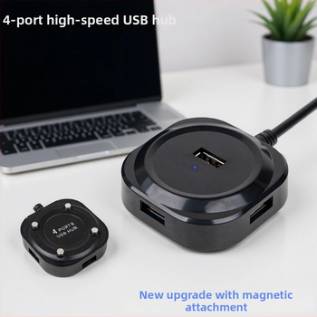 USB 2.0 stolná docking stanica, 4 porty, 5 Gbps prenosová rýchlosť, kábel 20 cm, napájanie cez USB