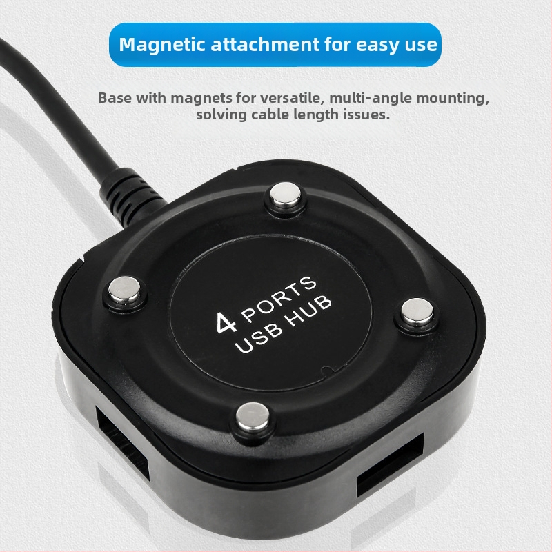 USB 2.0 stolná docking stanica, 4 porty, 5 Gbps prenosová rýchlosť, kábel 20 cm, napájanie cez USB