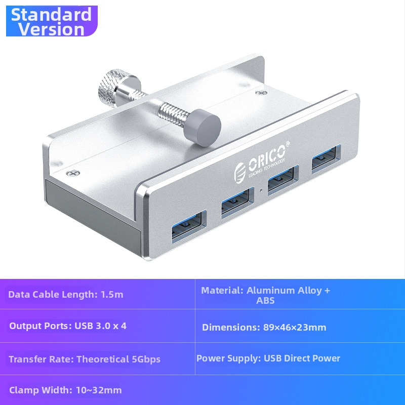Orico MH4PU laptop USB 3.0 Snap-On hub, 5Gbps, 1,5 m kabel