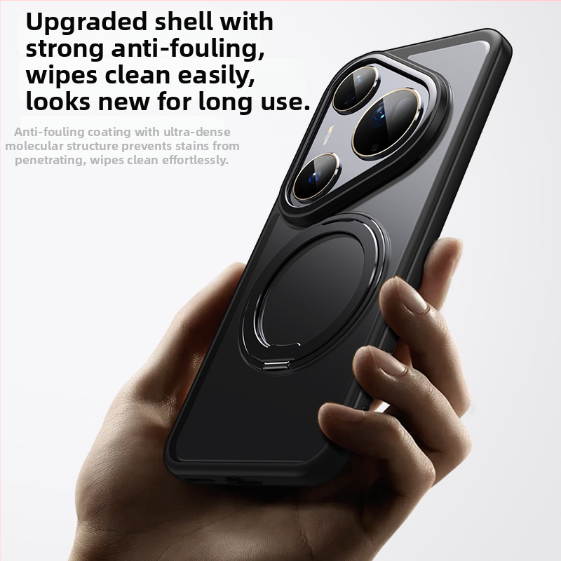 Huawei viedtālruņa vāciņš ar 360° rotējošu magnētisko stiprinājumu, pretkritiena aizsardzība; materiāli: TPU, akrils, alumīnija sakausējums un magnets; pielāgošanas atbalsts