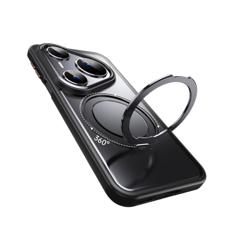 Huawei viedtālruņa vāciņš ar 360° rotējošu magnētisko stiprinājumu, pretkritiena aizsardzība; materiāli: TPU, akrils, alumīnija sakausējums un magnets; pielāgošanas atbalsts
