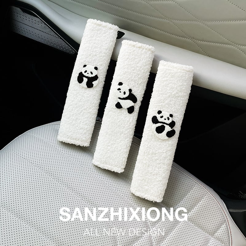 Podloška za ramenski pojas automobila s dizajnom Panda – poliester, zaštita