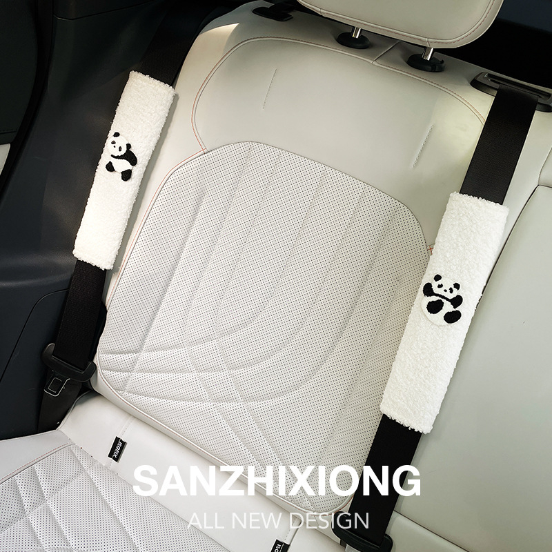 Podloška za ramenski pojas automobila s dizajnom Panda – poliester, zaštita