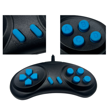 USB kabelski gamepad s povratnom vibracijom, u obliku mjeseca, za PC i konzole