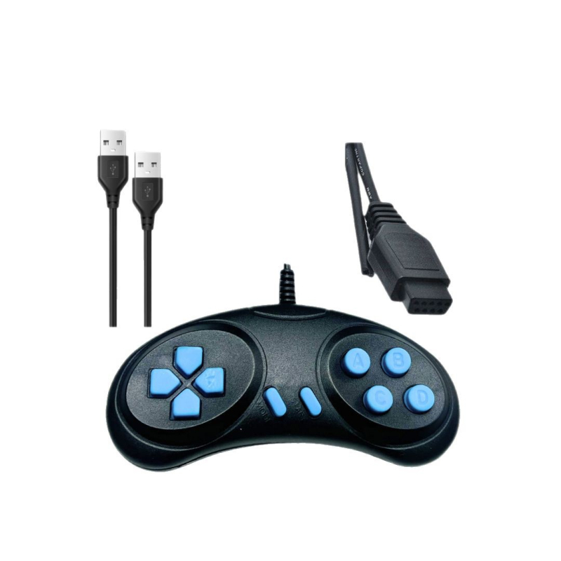 USB kabelski gamepad s povratnom vibracijom, u obliku mjeseca, za PC i konzole