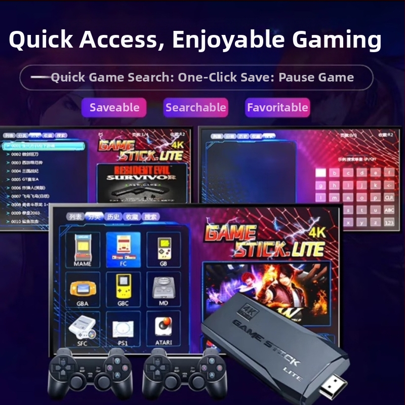 Kućna TV igraća konzola s bežičnim kontrolerom i dvostrukim joystickom — model Retro Arcade, HDMI sučelje, osnovni nivo