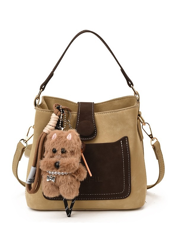 PU vedrová taška pre ženy — mestský štýl, zvislý štvorcový tvar, zapínanie na zips, vrecko na telefón, Zima 2023