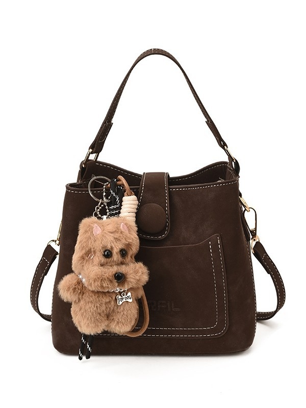 PU vedrová taška pre ženy — mestský štýl, zvislý štvorcový tvar, zapínanie na zips, vrecko na telefón, Zima 2023