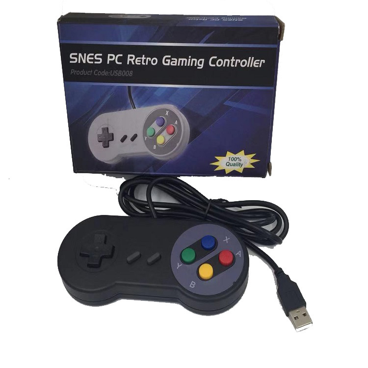 PC gamepad pre PC s USB rozhraním, káblové pripojenie, kompatibilný s PC, ABS telo, kábel 1,5 m
