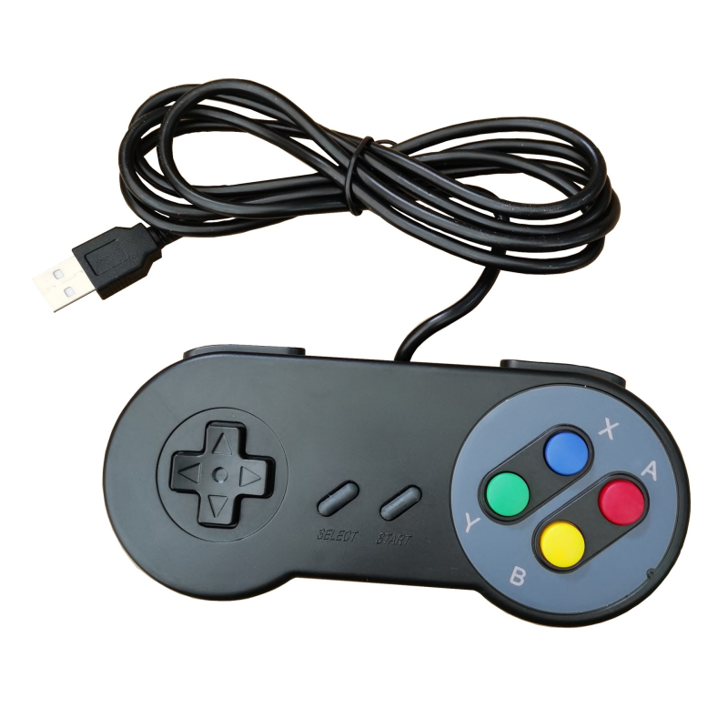 PC gamepad pre PC s USB rozhraním, káblové pripojenie, kompatibilný s PC, ABS telo, kábel 1,5 m