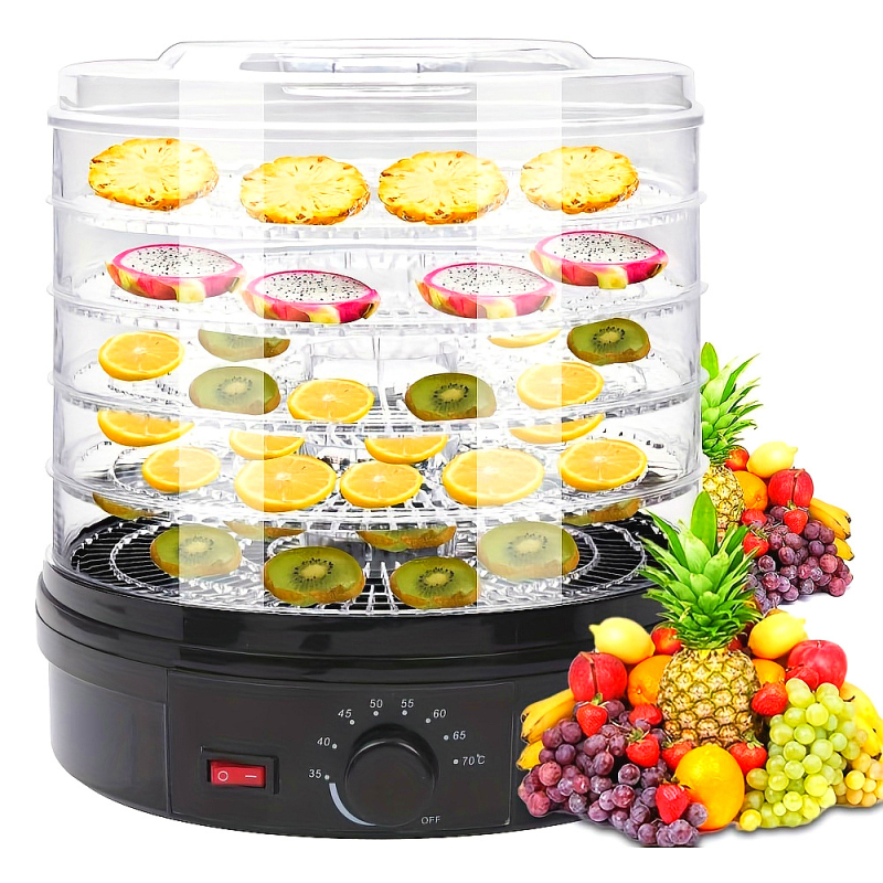 Dehidrator de alimente SX770B, 220V, 350W, 50Hz – pentru fructe, ceai, legume și gustări pentru animale de companie