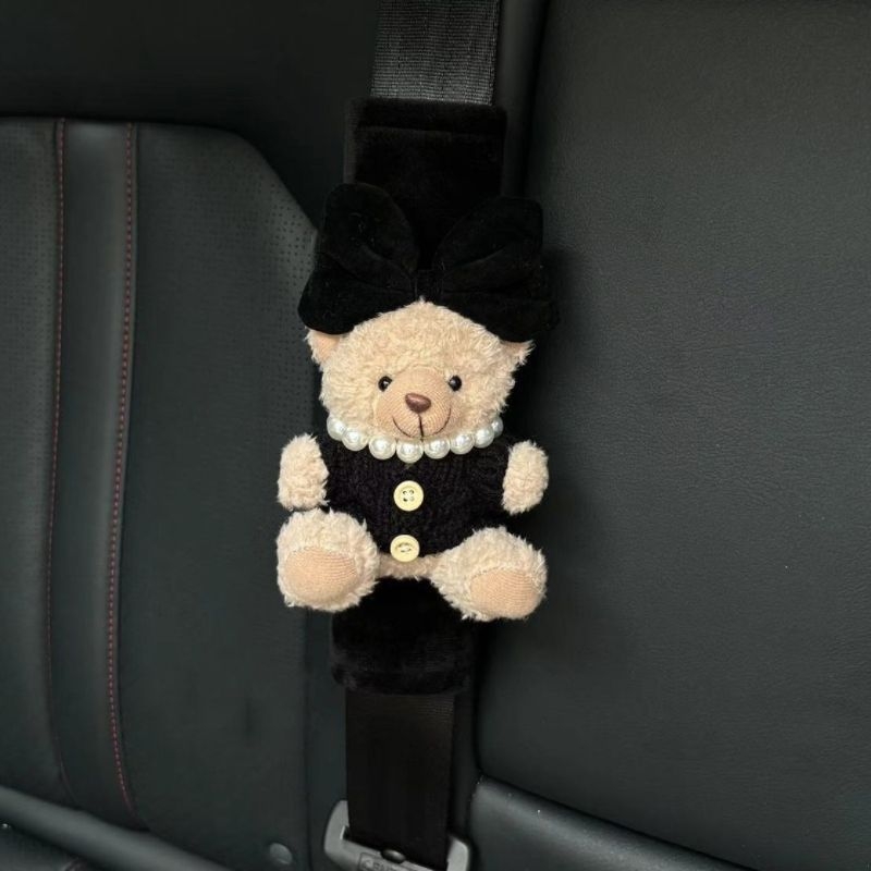 Xueyi Zaštitnik ramena sigurnosnog pojasa – Dizajn Maillard Bear Couple – Unutarnja dekoracija automobila – Anti-Stranglehold