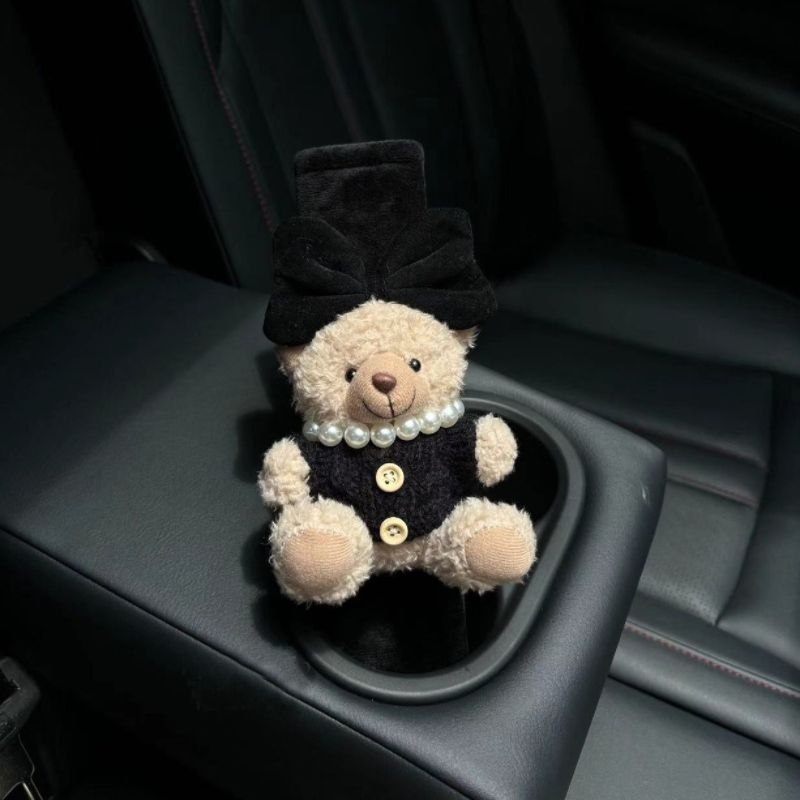Xueyi Zaštitnik ramena sigurnosnog pojasa – Dizajn Maillard Bear Couple – Unutarnja dekoracija automobila – Anti-Stranglehold