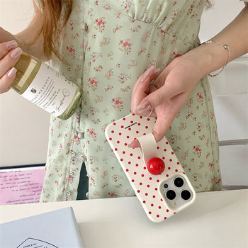 Kórejský štýl Ins trend – malý okrúhly držiak na telefón s kruhovým prstenným držadlom – TPU, maľovaný povrch, prispôsobiteľný, proti pádu, kompatibilný s iPhone 11/12/X/13/14 sériou