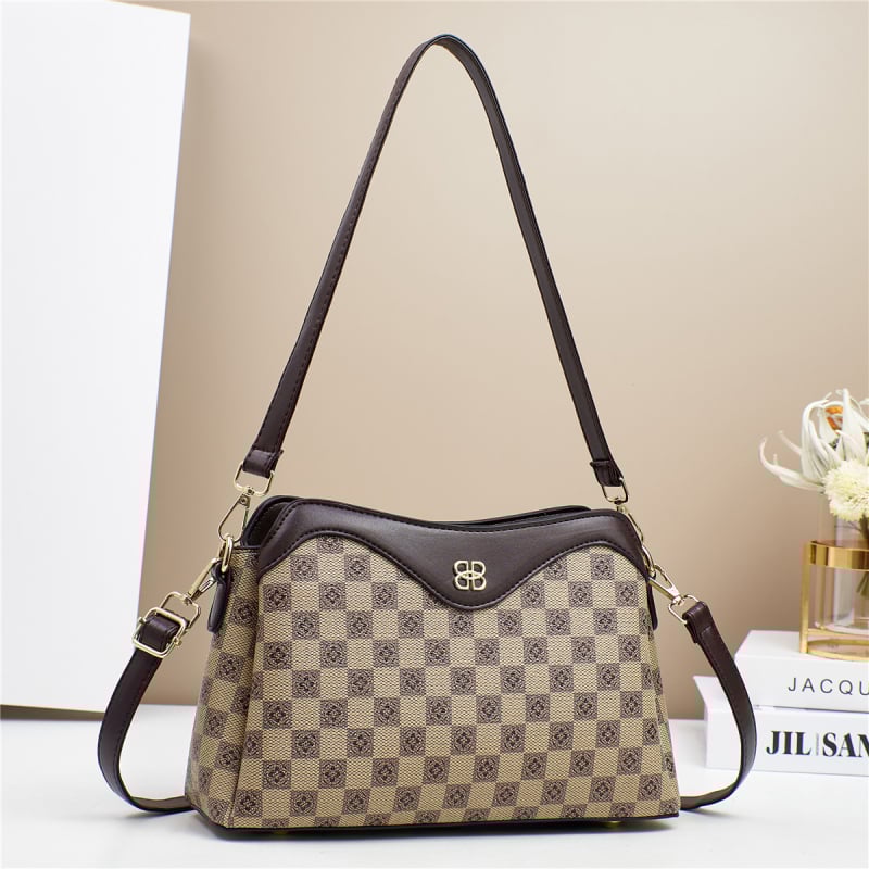 PU-ből készült crossbody táska, függőleges négyzet alak, háromdimenziós külső, cipzárral nyitható, poliészter bélés, belső telefonzseb — városi minimalistizmus