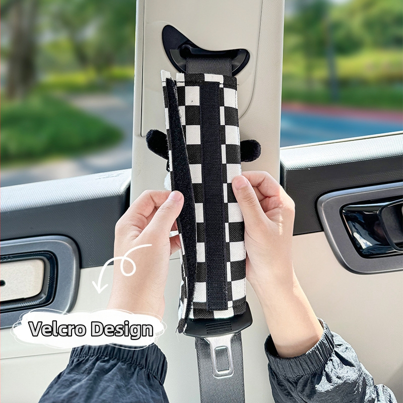 Vankúš na rameno bezpečnostného pásu v aute, bavlna, Love cute, dekoratívny, 50 g