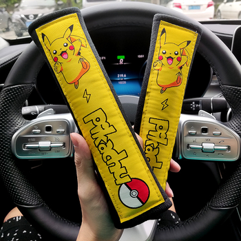 Podložka na rameno bezpečnostného pásu pre auto - kreslený dizajn, 100% bavlna, vnútorný doplnok do vozidla, 30 g