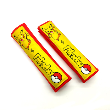 Podložka na rameno bezpečnostného pásu pre auto - kreslený dizajn, 100% bavlna, vnútorný doplnok do vozidla, 30 g