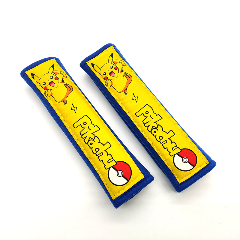 Podložka na rameno bezpečnostného pásu pre auto - kreslený dizajn, 100% bavlna, vnútorný doplnok do vozidla, 30 g