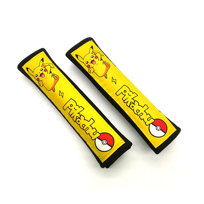 Podložka na rameno bezpečnostného pásu pre auto - kreslený dizajn, 100% bavlna, vnútorný doplnok do vozidla, 30 g