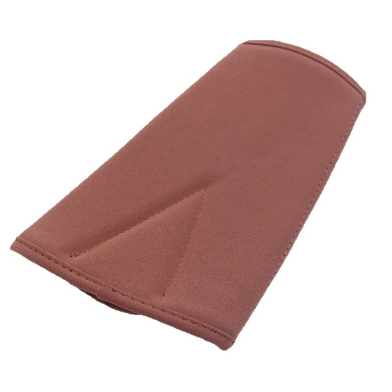 Držač sigurnosnog pojasa za djecu - mekana tkanina, koža + velur, sklopivi s kopčom, 256 g
