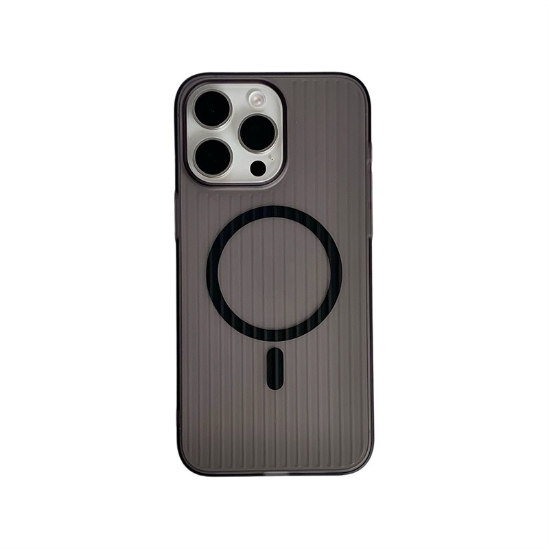 Pouzdro na iPhone s rýhovaným vzorom, PC materiál, magnetické, ultra tenké, proti nárazom