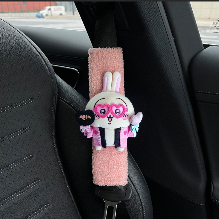 Κάλυμμα ζώνης ασφαλείας Plush Chiikawa Cartoon – 60 γρ, Διακοσμητικό αυτοκινήτου