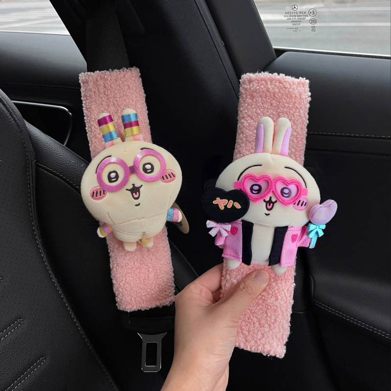 Κάλυμμα ζώνης ασφαλείας Plush Chiikawa Cartoon – 60 γρ, Διακοσμητικό αυτοκινήτου