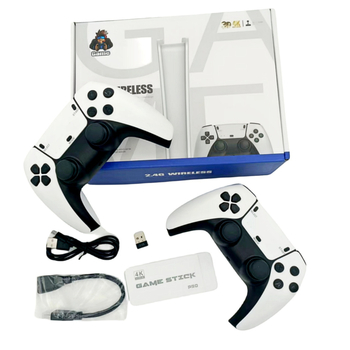 Νοσταλγική κονσόλα παιχνιδιών με μνήμη 64GB, ασύρματο HDMI 4K 2.4G, υποστήριξη δύο παικτών, λειτουργικό σύστημα 64‑bit