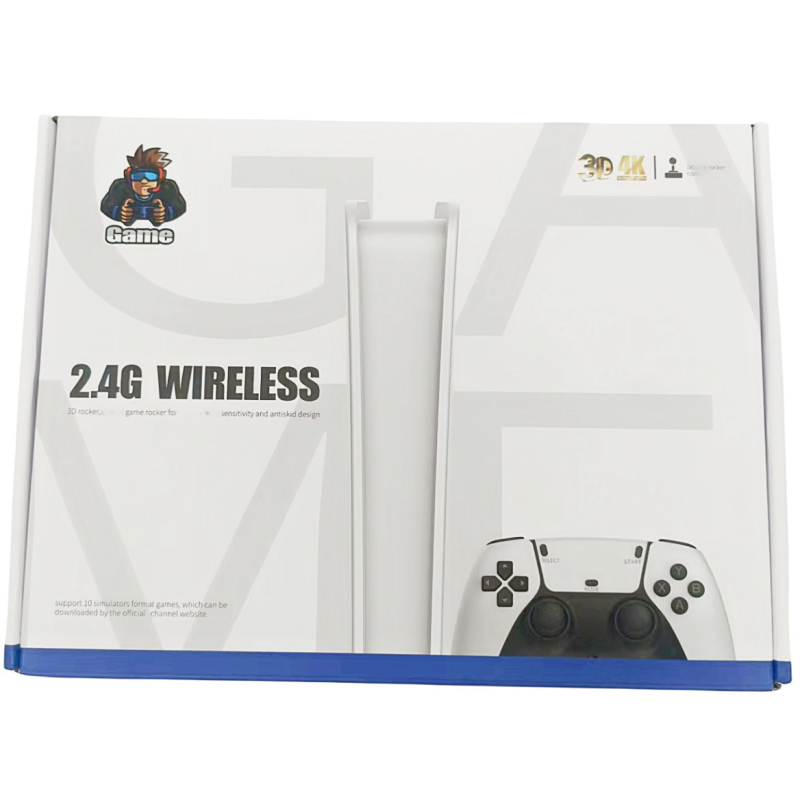 Νοσταλγική κονσόλα παιχνιδιών με μνήμη 64GB, ασύρματο HDMI 4K 2.4G, υποστήριξη δύο παικτών, λειτουργικό σύστημα 64‑bit