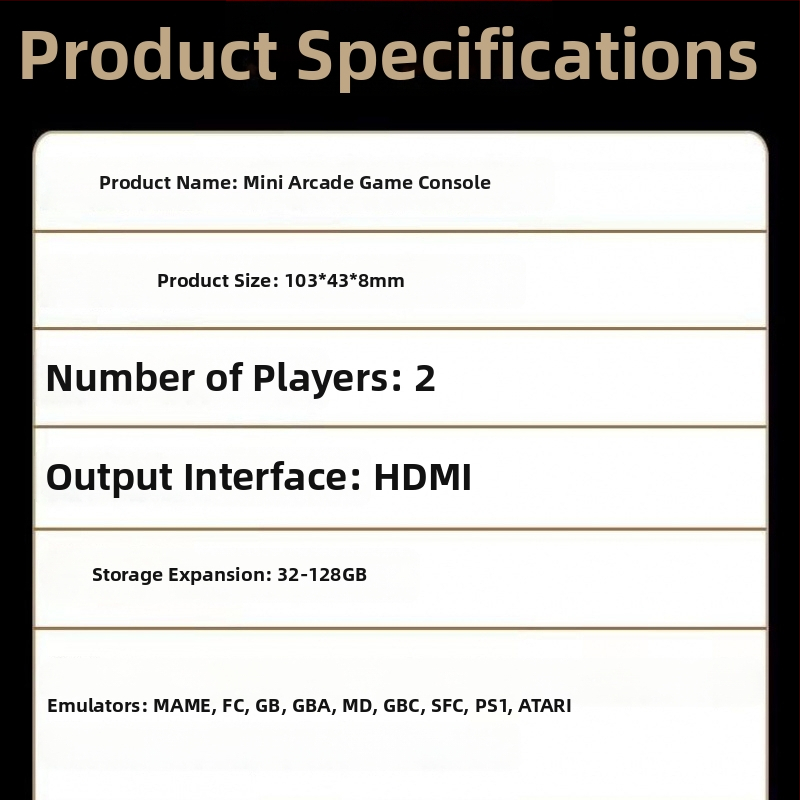 2025 Domáca televízna herná konzola s 4K HD, Bluetooth bezdrôtové dvojité ovládače, retro arcade