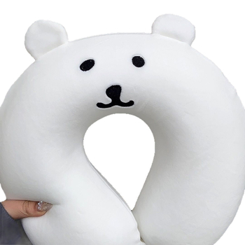 У-образена пътна възглавница за възрастни, пълнеж паметна пяна, калъф от 100% памук, модерен минималистичен дизайн