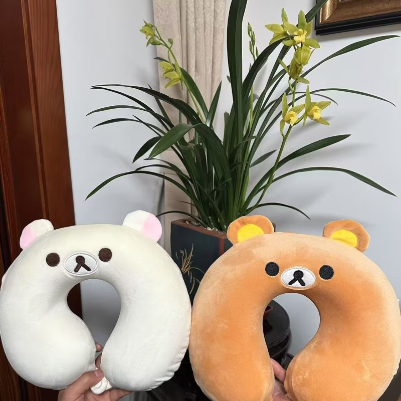 У-образена пътна възглавница за възрастни, пълнеж паметна пяна, калъф от 100% памук, модерен минималистичен дизайн