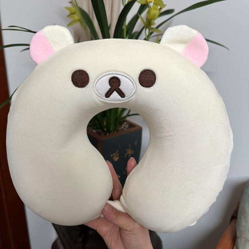 У-образена пътна възглавница за възрастни, пълнеж паметна пяна, калъф от 100% памук, модерен минималистичен дизайн