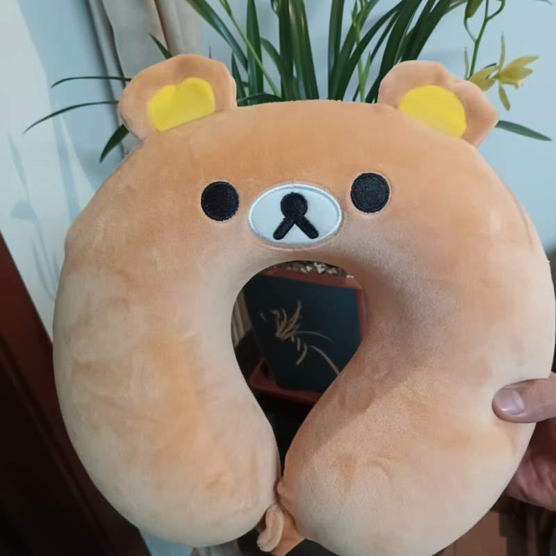 У-образена пътна възглавница за възрастни, пълнеж паметна пяна, калъф от 100% памук, модерен минималистичен дизайн