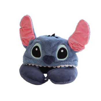 Perne de gât în formă de U, cu glugă – umplutură din bumbac, material velur Crystal Velvet, design minimalist, potrivire universală