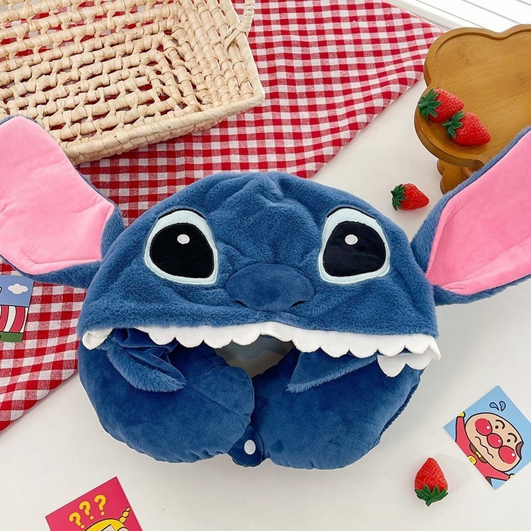 Perne de gât în formă de U, cu glugă – umplutură din bumbac, material velur Crystal Velvet, design minimalist, potrivire universală