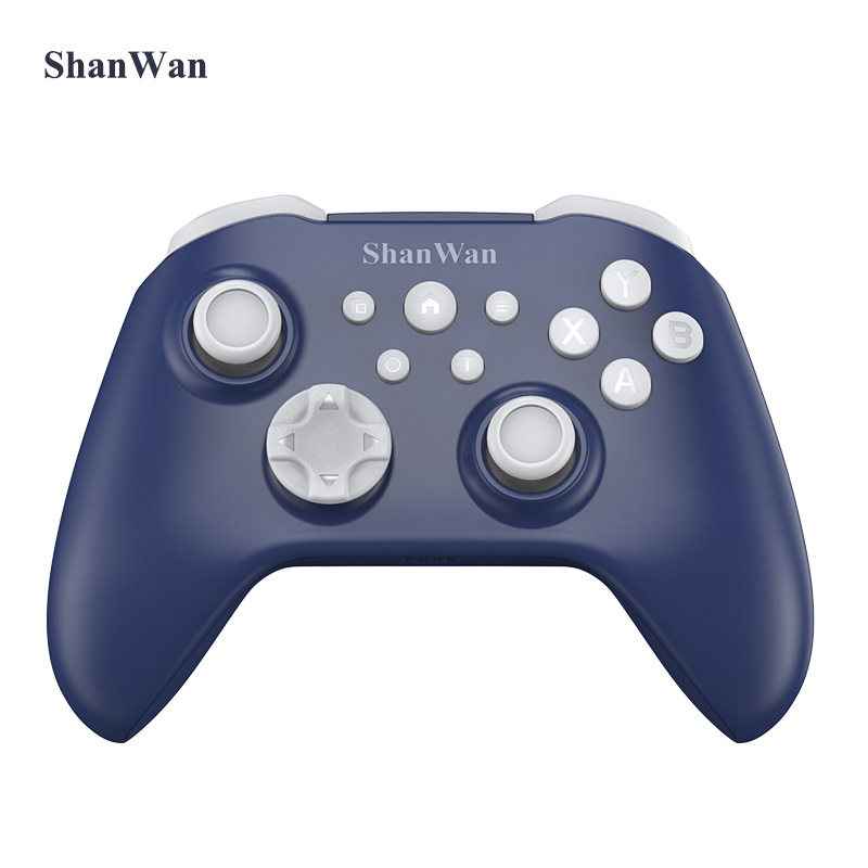 Shanwan Q34B gaming kontroler, tri načina, dvostruki Hall joystick, trostruka prilagodba načina, šestosični senzor kretanja, Bluetooth i Type-C, kompatibilan s PC-om, Apple, Android, SWITCH