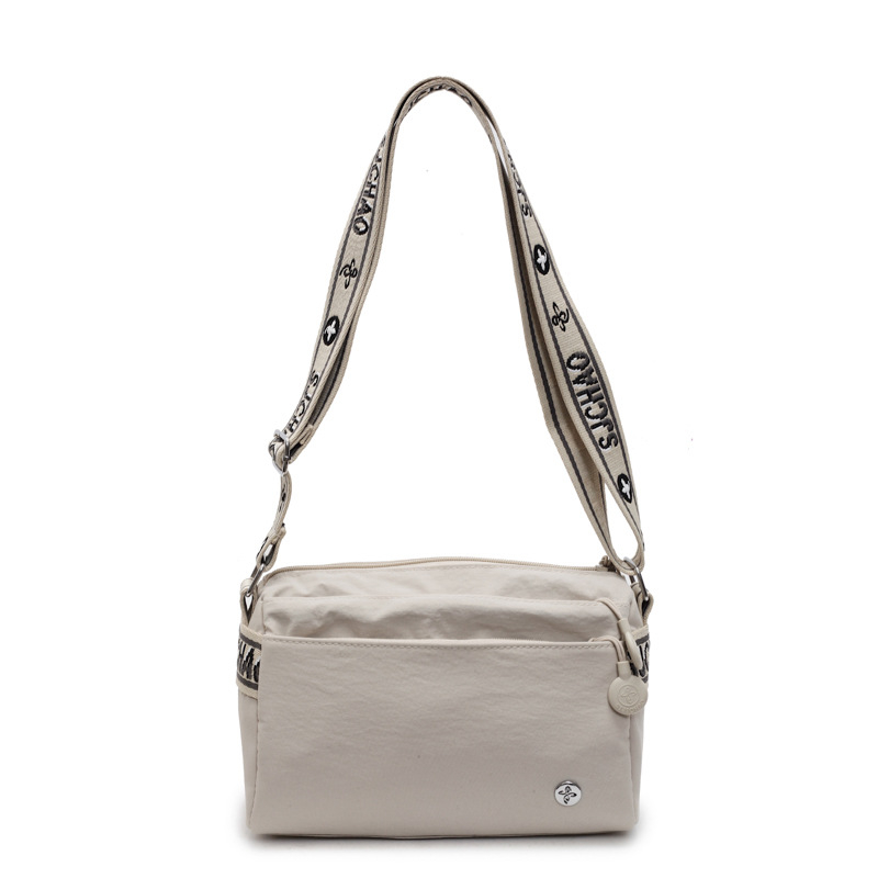 Geantă casuală pentru femei cu capacitate mare – Simplitate urbană, Oxford material, Formă cilindrică, Fermoar, Primăvara 2025