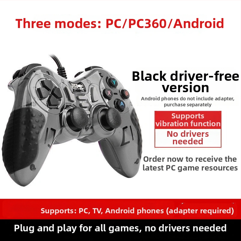 Drôtový USB PC herný joystick s Turbo Burst pre Steam emulátor